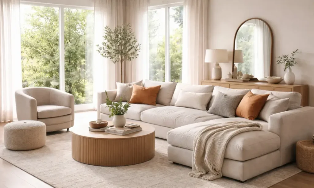 Salon beige feng shui classique